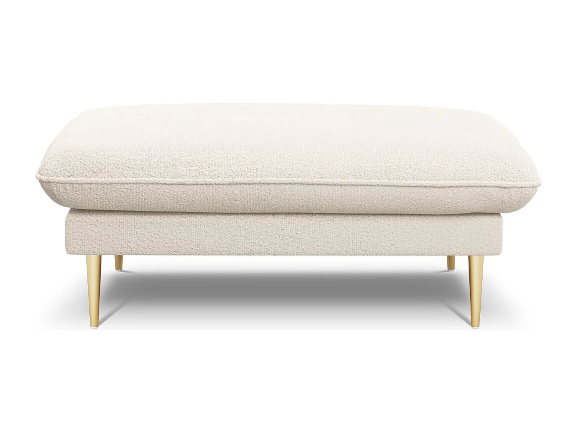 Cosmopolitan Design - Poef "Vienna" Boucle, Beige - 100x80x43cm