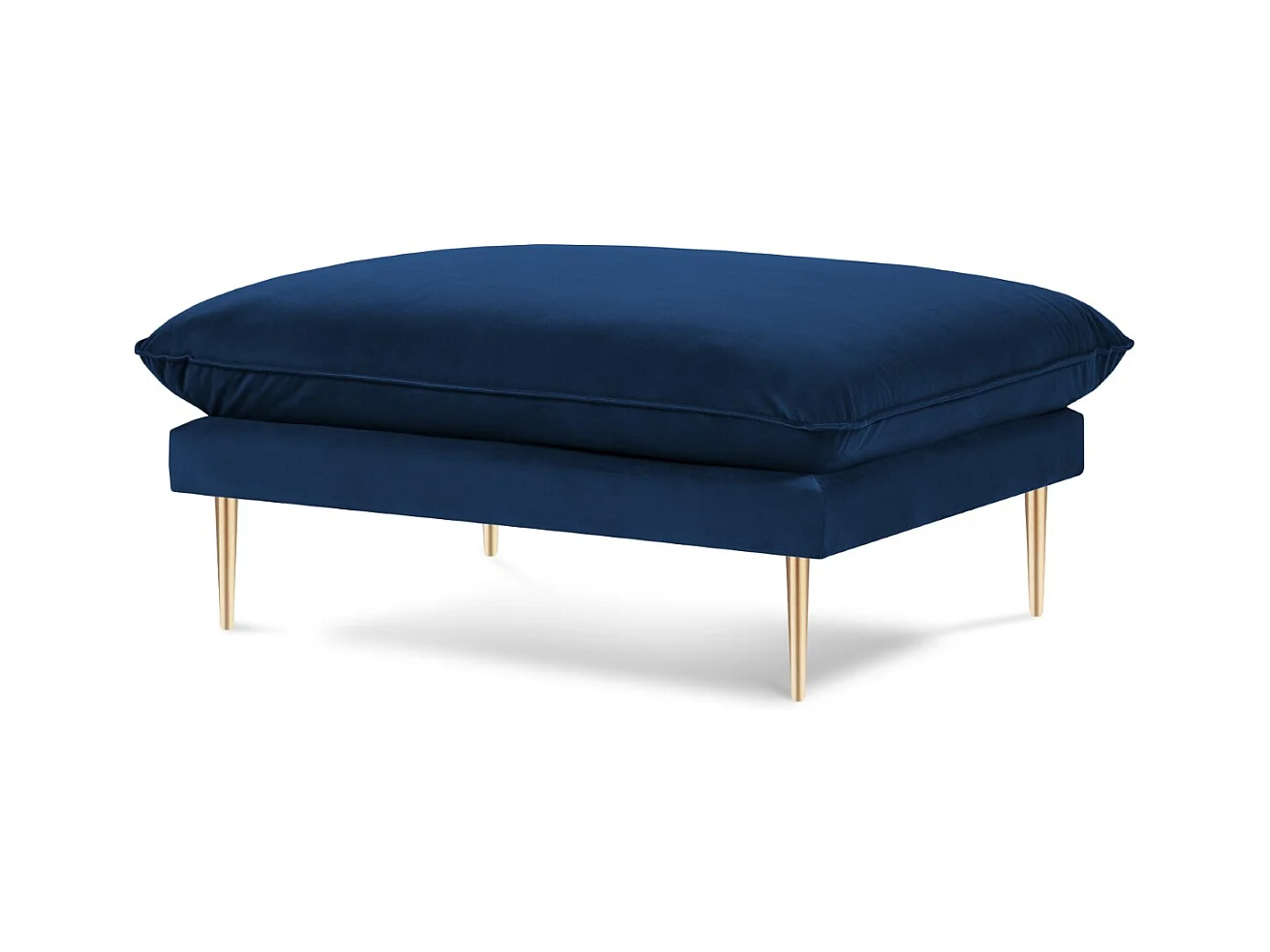 Cosmopolitan Design - Pouf "Vienna" en velours bleu roi - 100x80x43cm