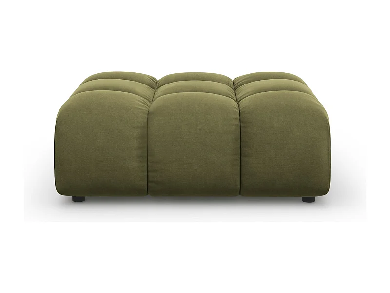 Cosmopolitan Design - Puf "Sky" de terciopelo verde claro - 102x80x43cm