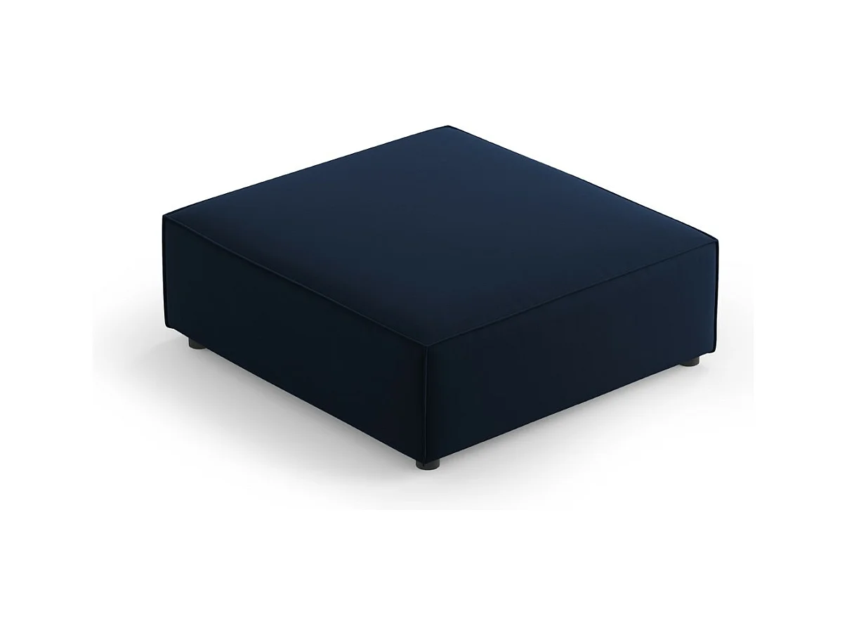 Cosmopolitan Design - Poef "Arendal" Flueel, Koningsblauw - 102x80x40cm