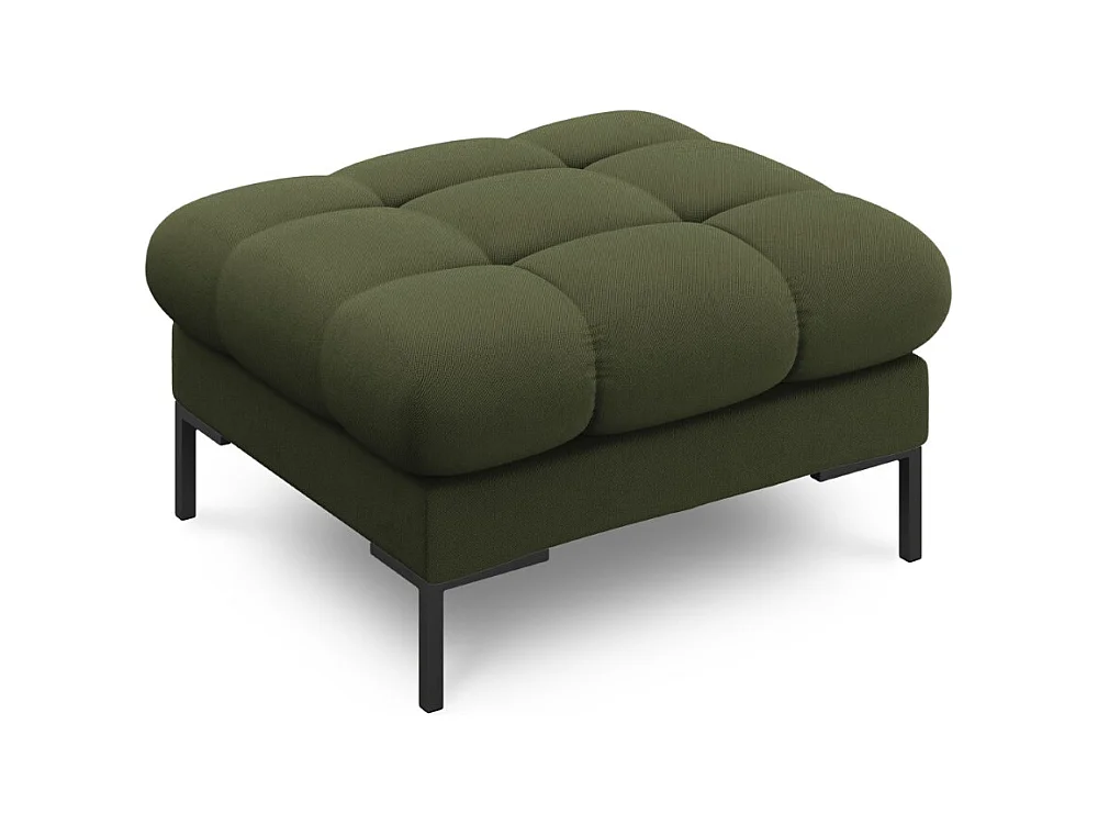 Cosmopolitan Design - Poef "Bali" Structurele stof, Groente - 60x60x41cm