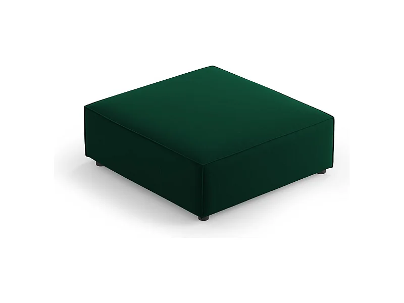 Cosmopolitan Design - Pufe "Arendal" em veludo verde garrafa - 102x80x40cm