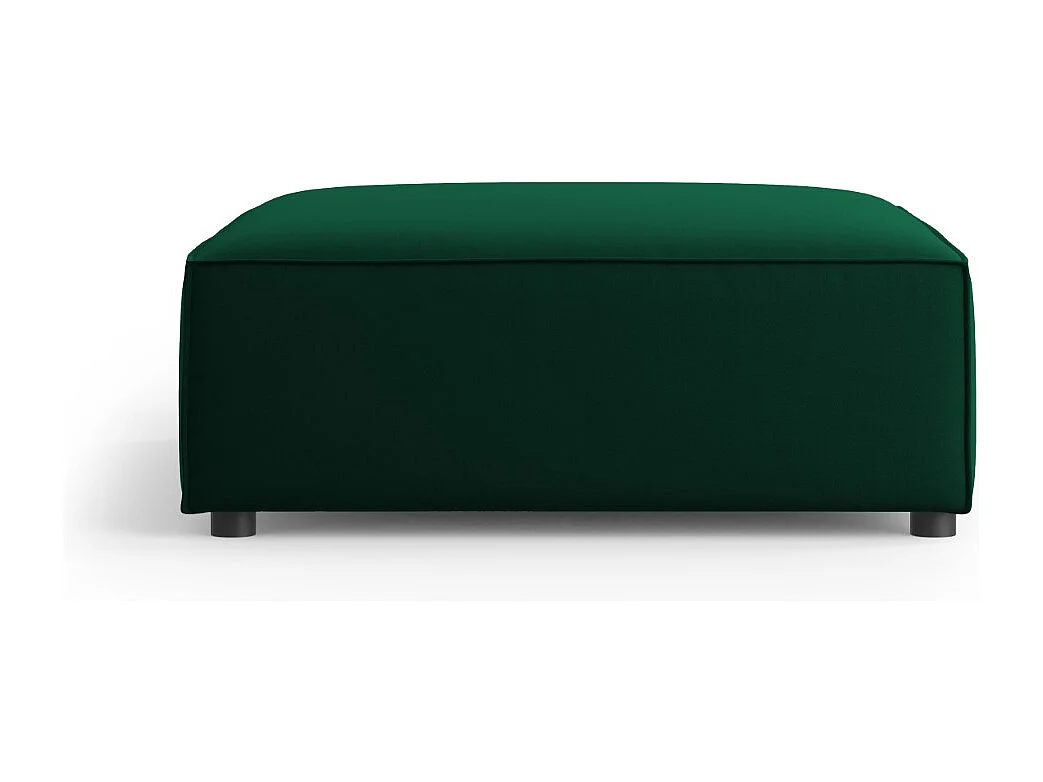 Cosmopolitan Design - Pufe "Arendal" em veludo verde garrafa - 102x80x40cm