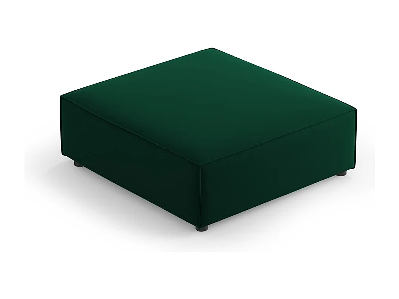 Cosmopolitan Design - Pufe "Arendal" em veludo verde garrafa - 102x80x40cm