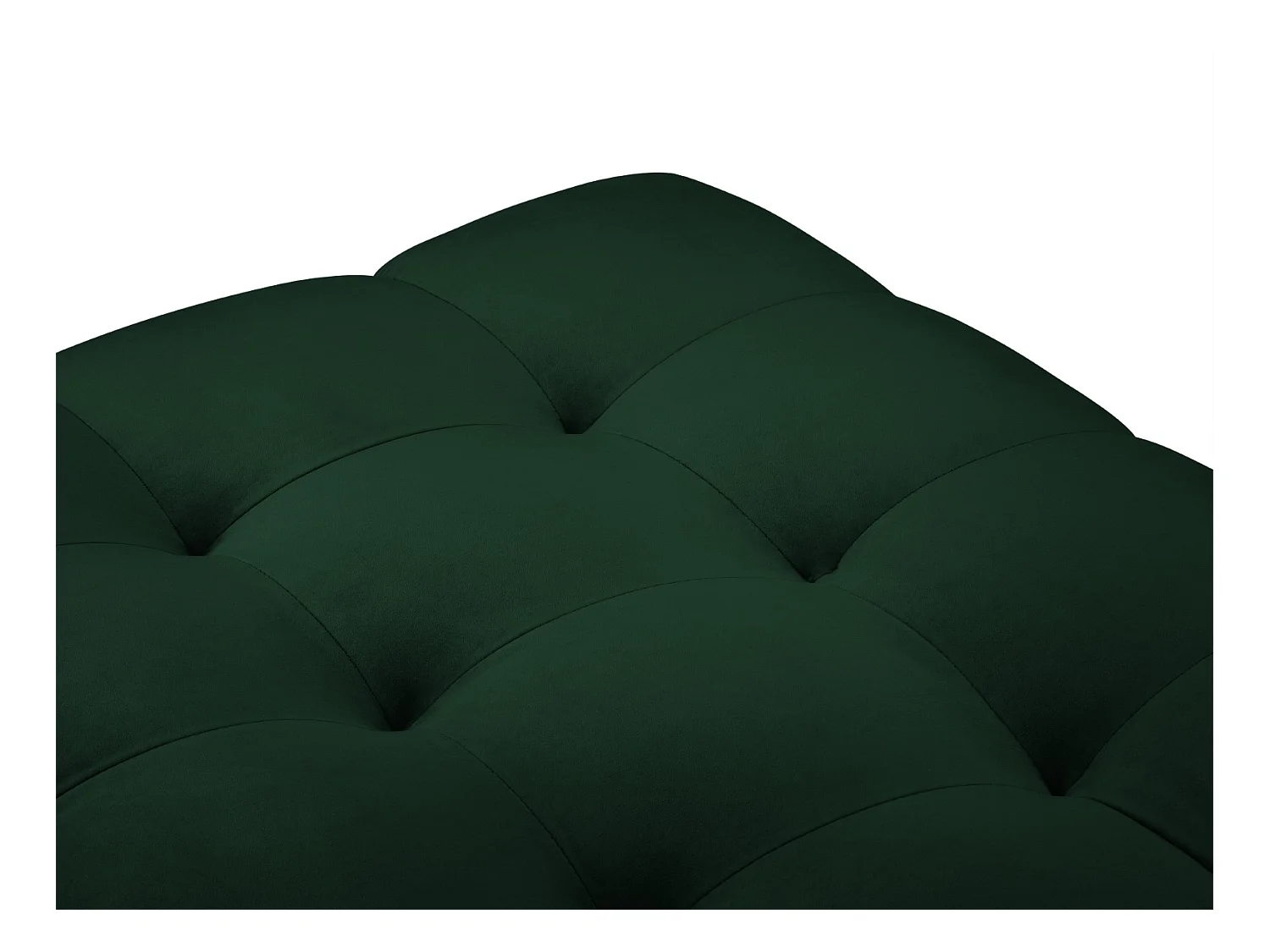 Cosmopolitan Design - Poef "Bali" Flueel, Flessengroen - 60x60x41cm