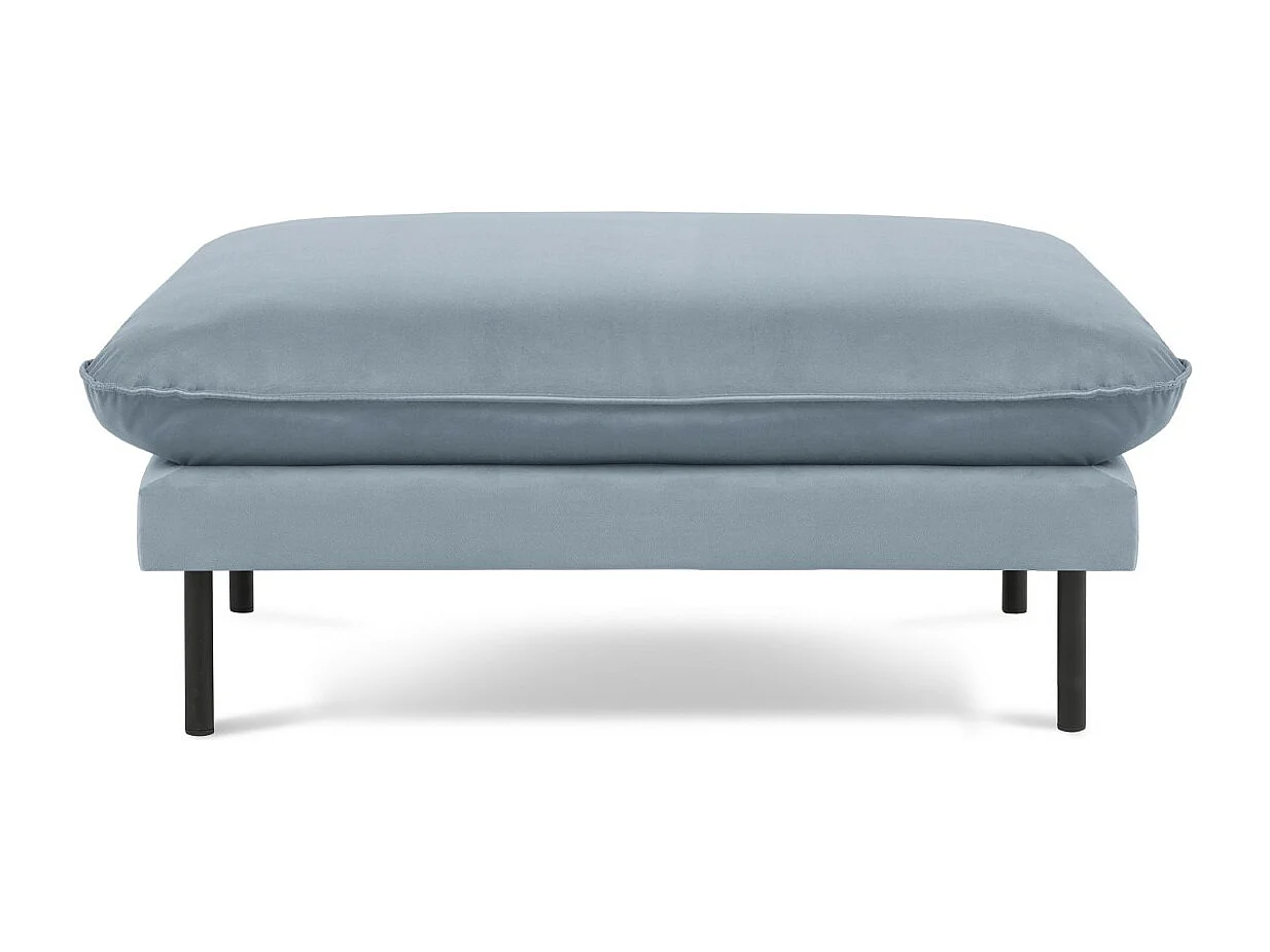 Cosmopolitan Design - Pufe "Vienna" em veludo azul claro - 100x80x43cm