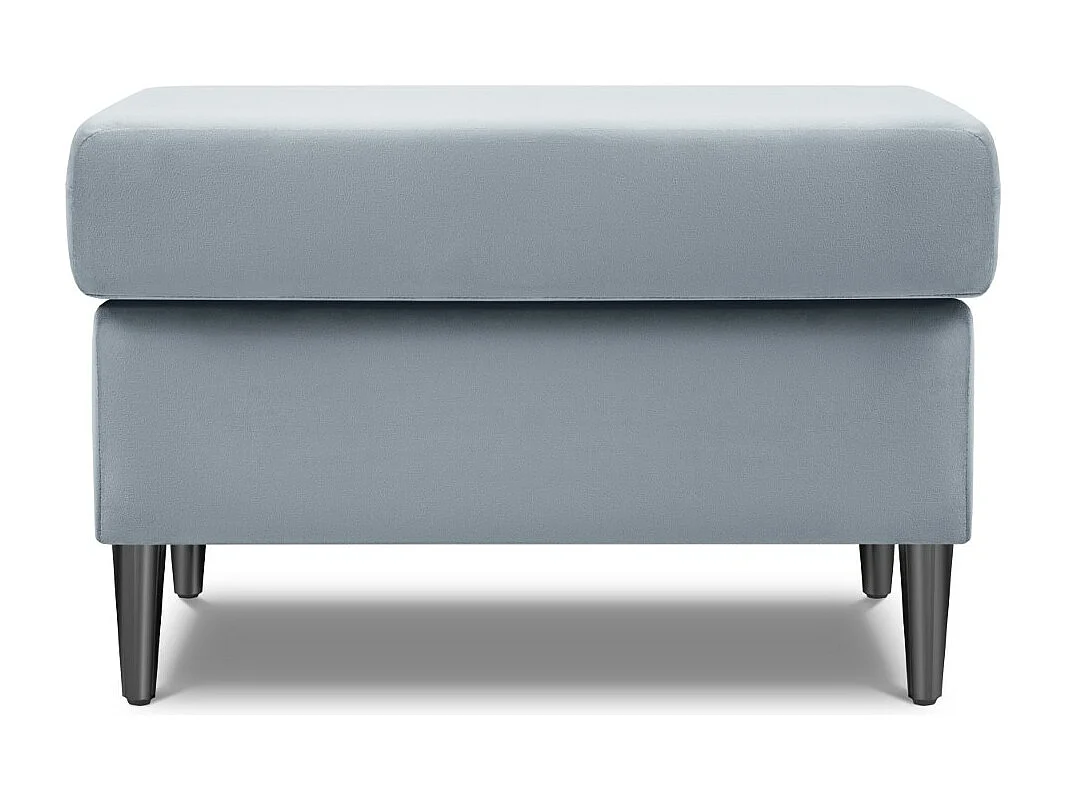 Cosmopolitan Design - Pouf "Kyoto" en velours bleu clair - 70x70x45cm