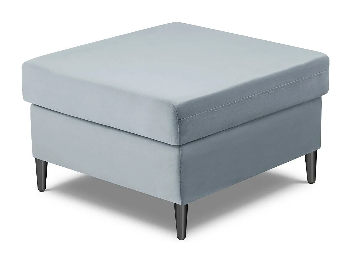 Cosmopolitan Design - Pouf "Kyoto" en velours bleu clair - 70x70x45cm