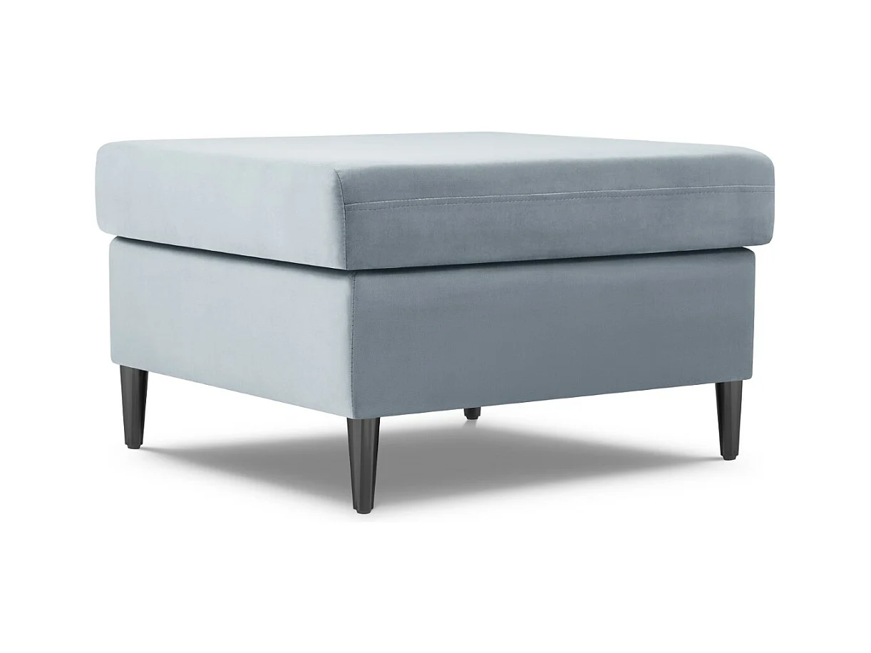 Cosmopolitan Design - Poef "Kyoto" Flueel, Lichtblauw - 70x70x45cm