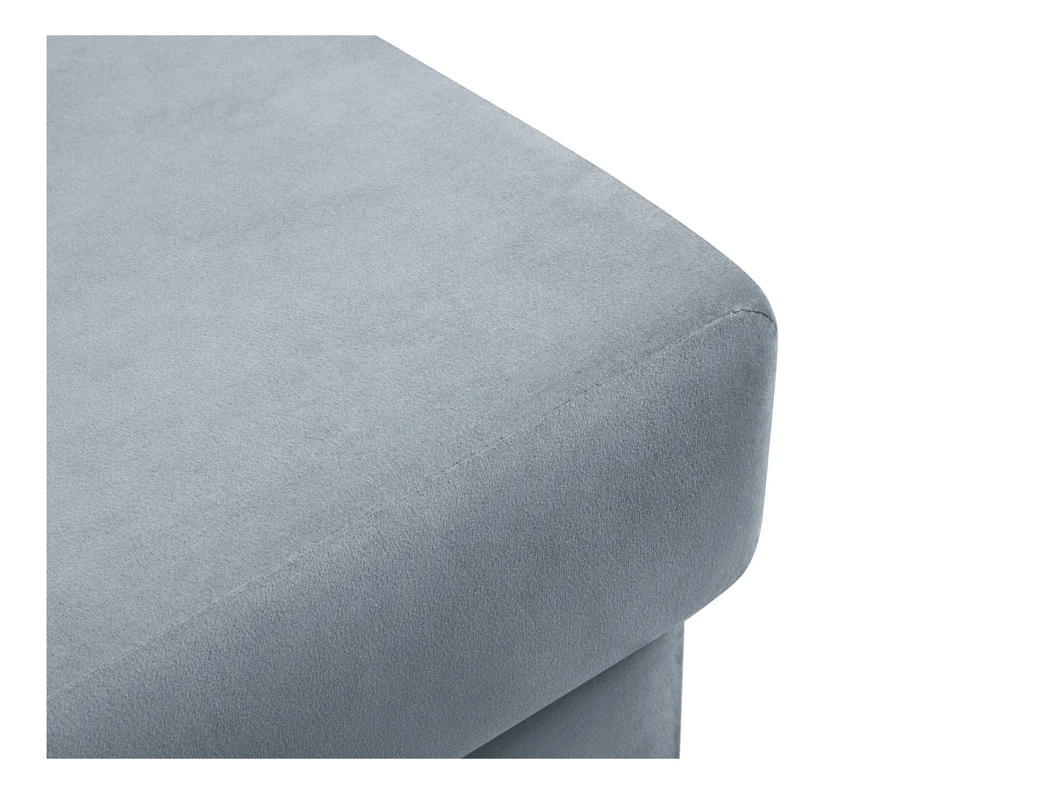 Cosmopolitan Design - Puf "Kyoto" de terciopelo azul claro - 70x70x45cm