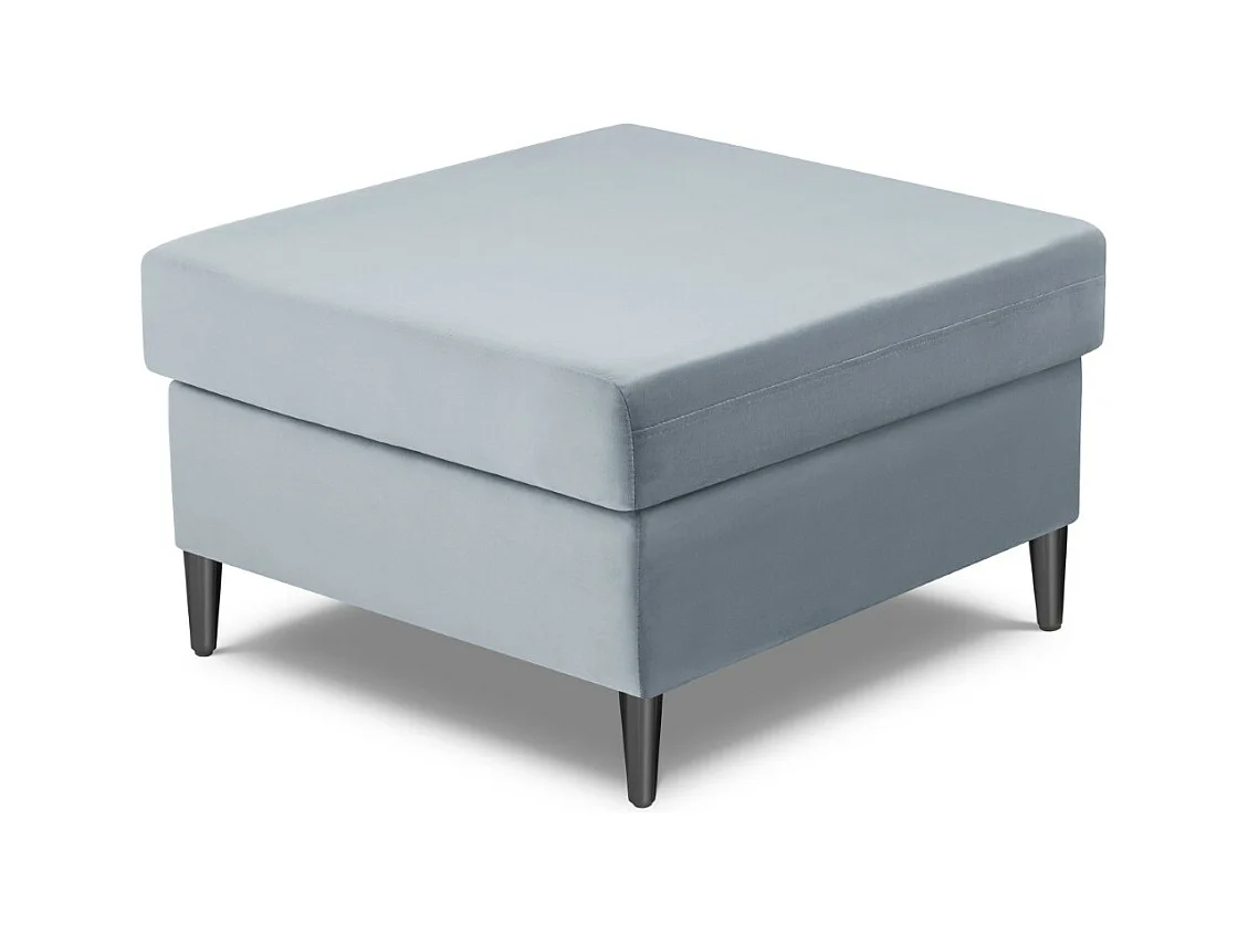 Cosmopolitan Design - Puf "Kyoto" de terciopelo azul claro - 70x70x45cm