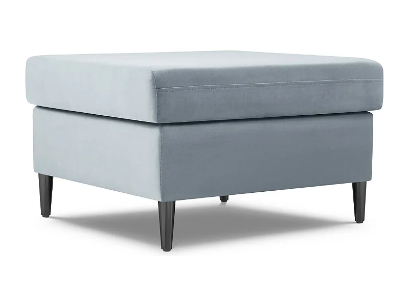 Cosmopolitan Design - Pufe "Kyoto" em veludo azul claro - 70x70x45cm