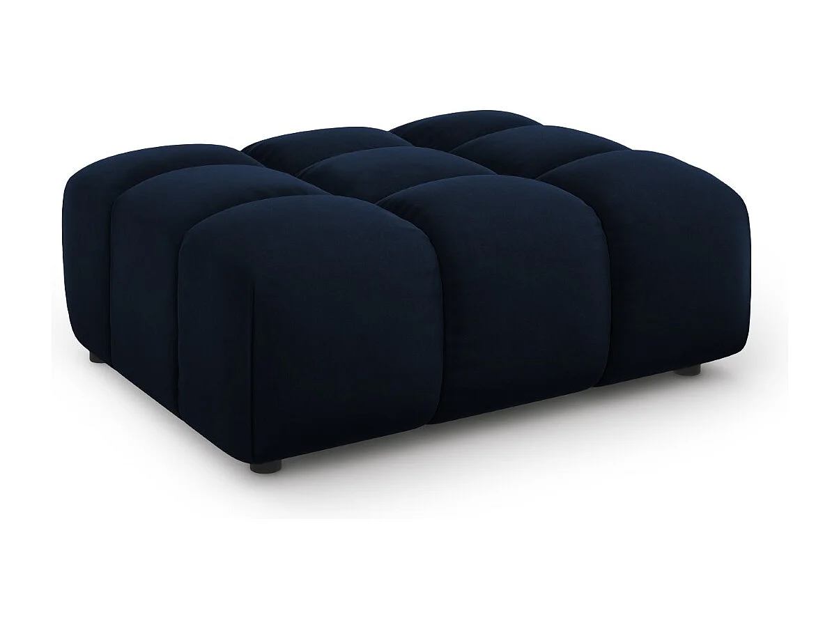 Cosmopolitan Design - Pouf "Sky" en velours bleu roi - 102x80x43cm