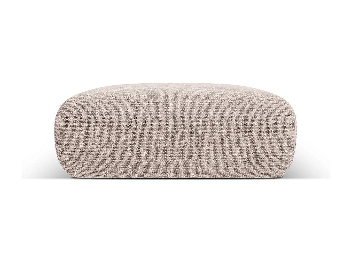Cosmopolitan Design - Pouf "Nolio" 2 places en chenille beige - 100x100x36cm