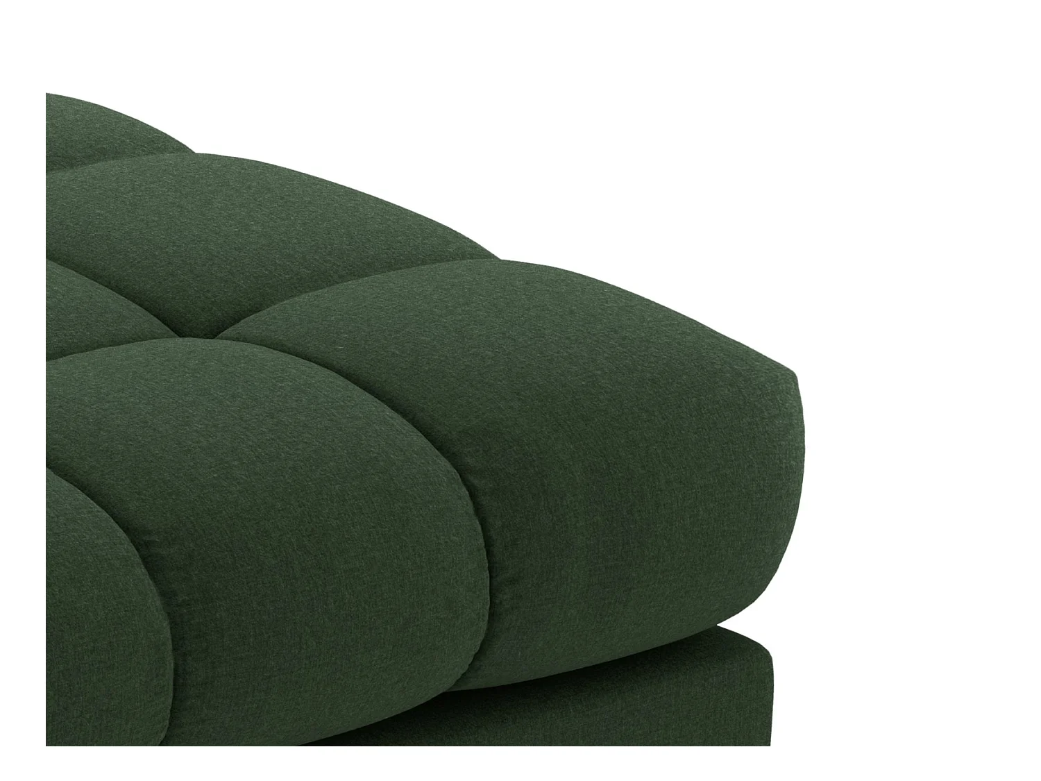 Cosmopolitan Design - Poef "Bali" Structurele stof, Donkergroen - 60x60x41cm