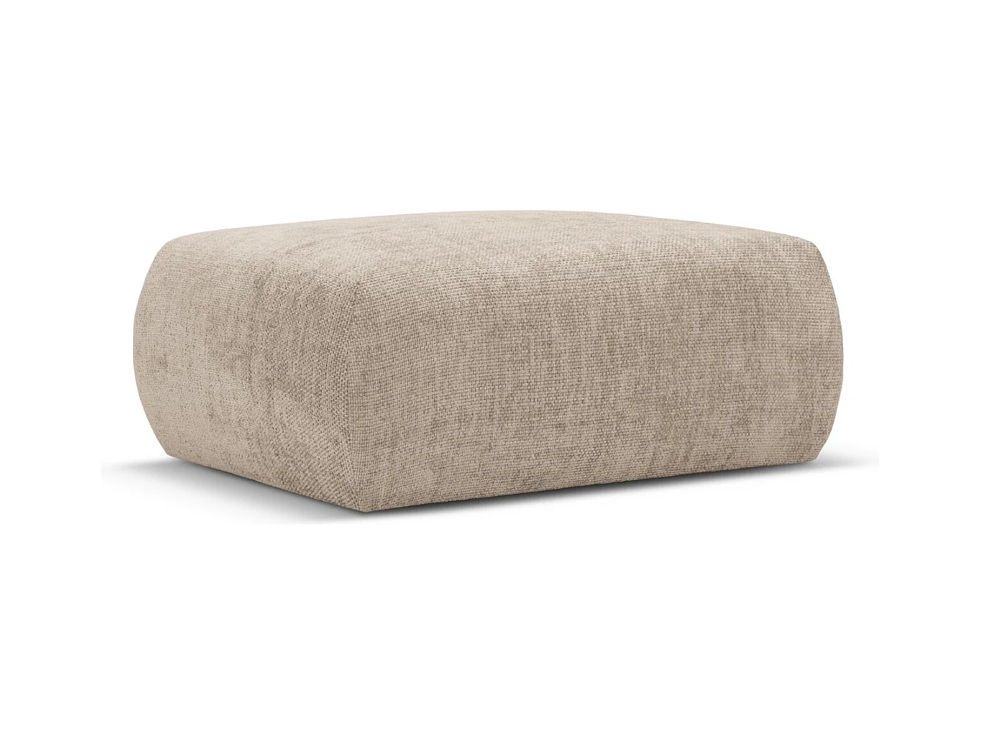 Cosmopolitan Design - Pouf "Matera" in ciniglia beige - 86x68x40cm