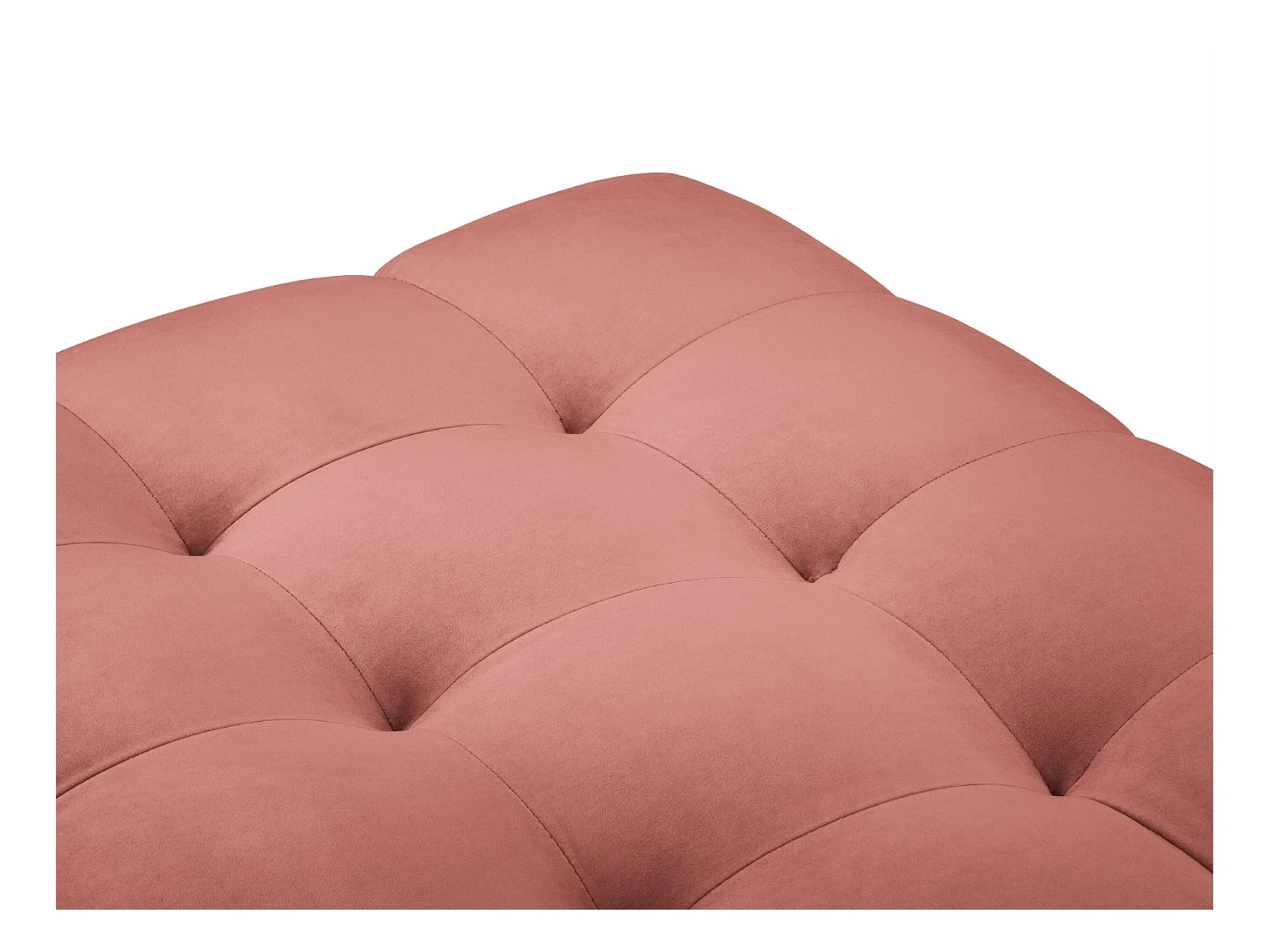 Cosmopolitan Design - Puf "Bali" de terciopelo rosa - 60x60x41cm
