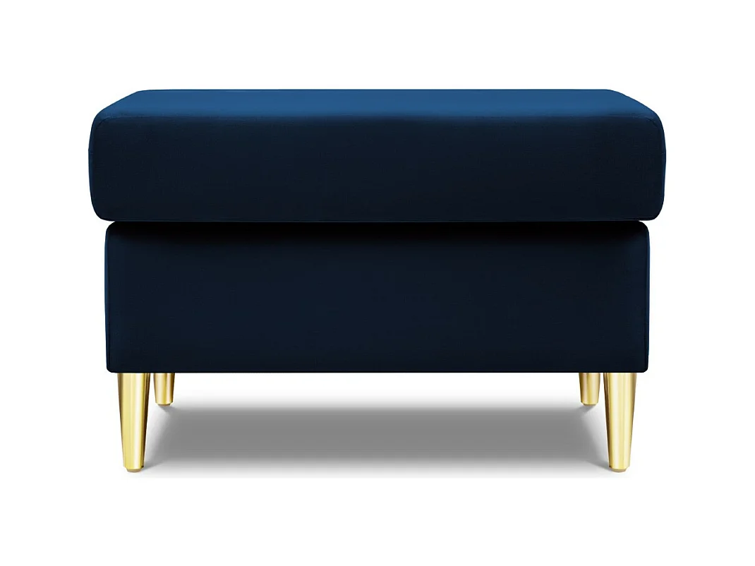 Cosmopolitan Design - Pouf "Kyoto" aus Samt königsblau - 70x70x45cm