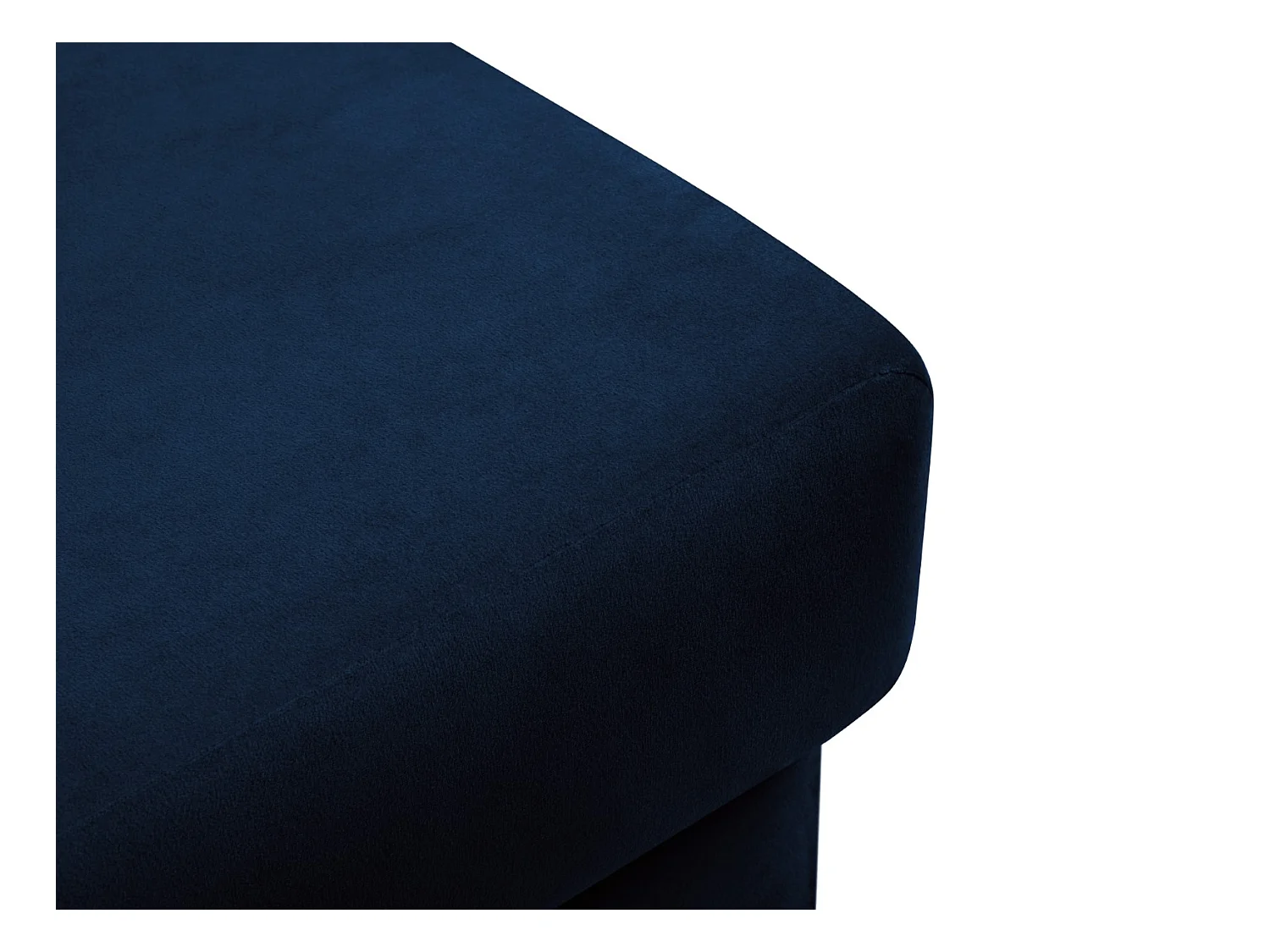 Cosmopolitan Design - Pouf "Kyoto" aus Samt königsblau - 70x70x45cm
