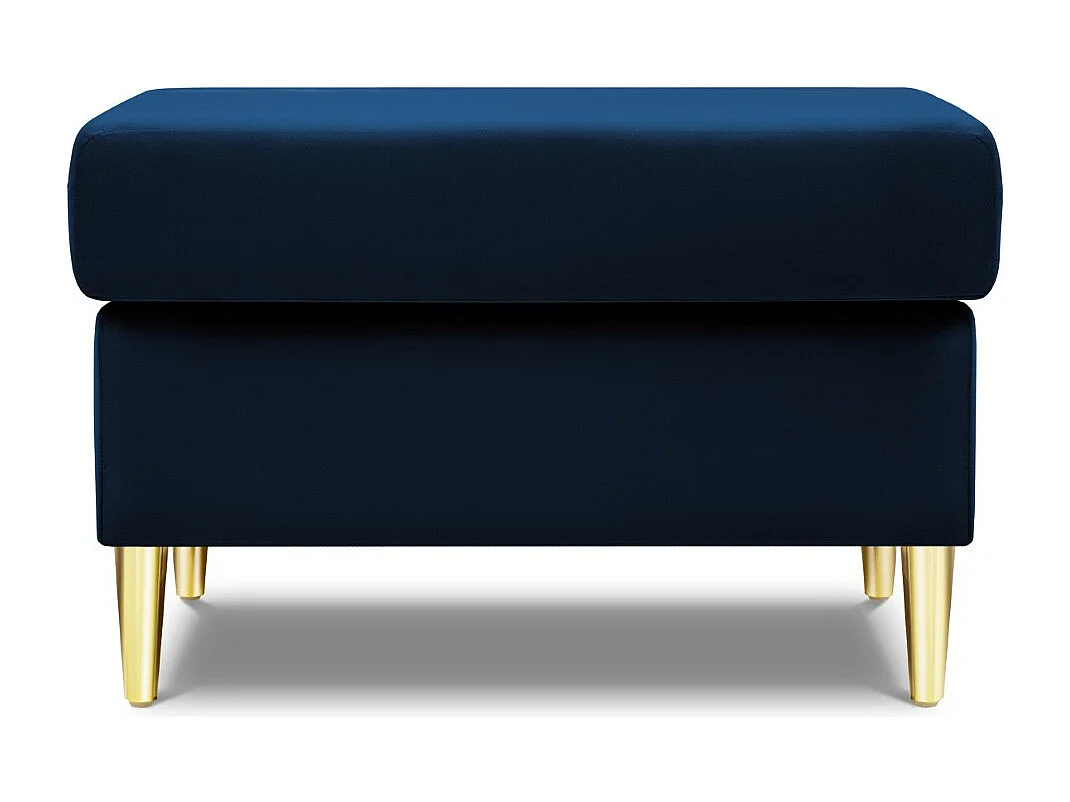 Cosmopolitan Design - Pufe "Kyoto" em veludo azul real - 70x70x45cm