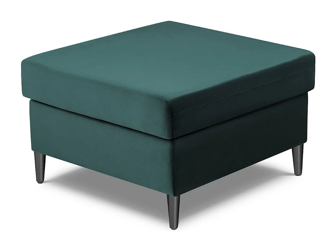 Cosmopolitan Design - Puf, "Kyoto" welur, petrol - 70x70x45cm