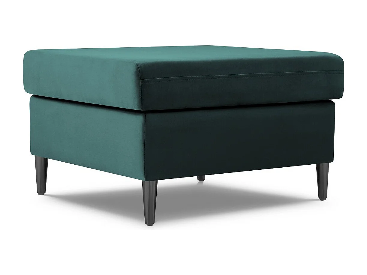 Cosmopolitan Design - Pufe "Kyoto" em veludo petróleo - 70x70x45cm