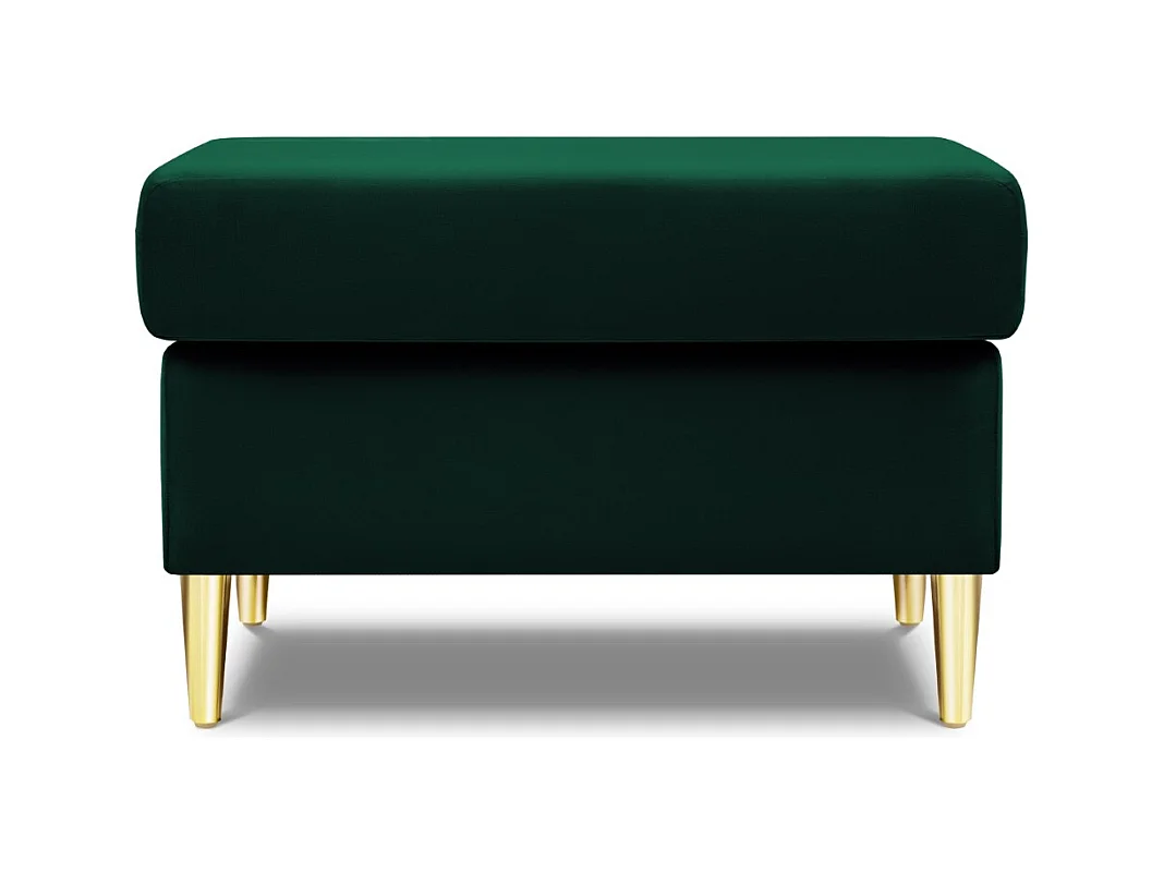 Cosmopolitan Design - Poef "Kyoto" Flueel, Flessengroen - 70x70x45cm