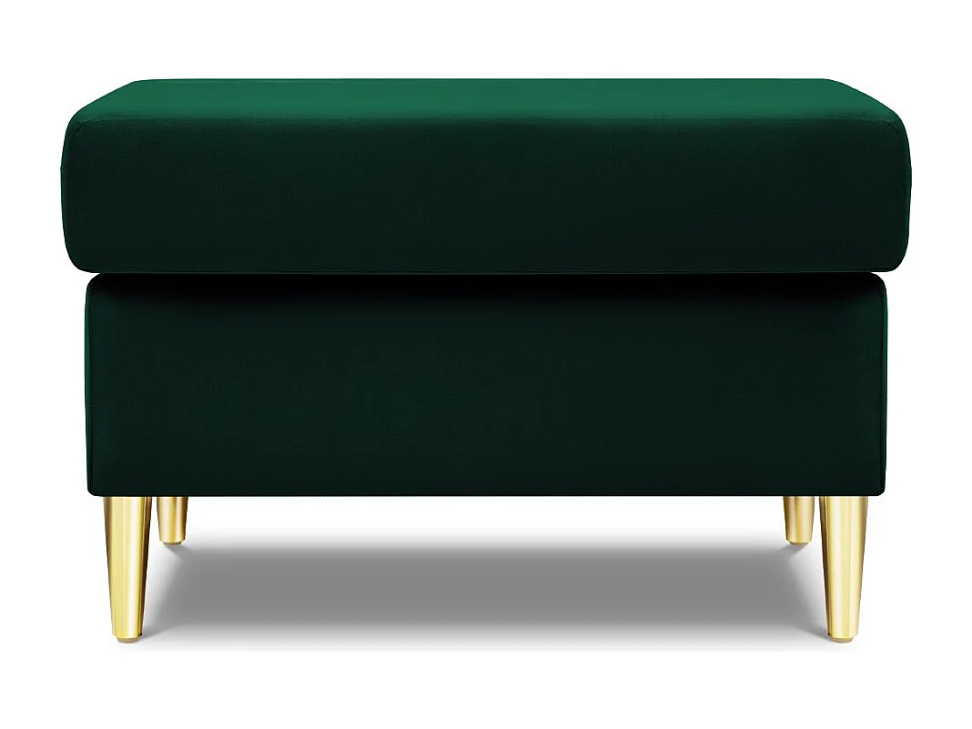 Cosmopolitan Design - Pufe "Kyoto" em veludo verde garrafa - 70x70x45cm