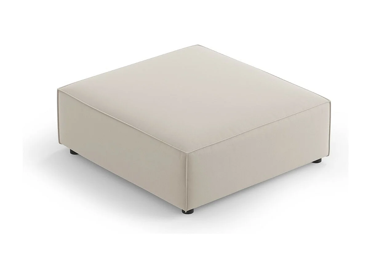 Cosmopolitan Design - Pufe "Arendal" em veludo cru - 102x80x40cm