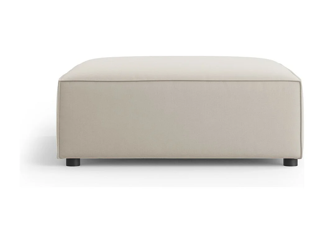 Cosmopolitan Design - Pufe "Arendal" em veludo cru - 102x80x40cm