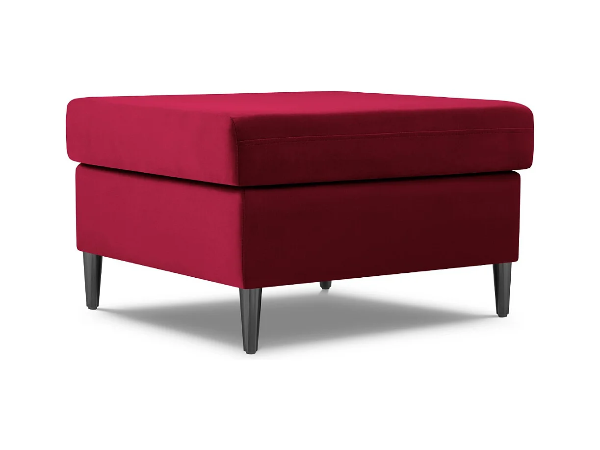 Cosmopolitan Design - Poef "Kyoto" Flueel, Rood - 70x70x45cm