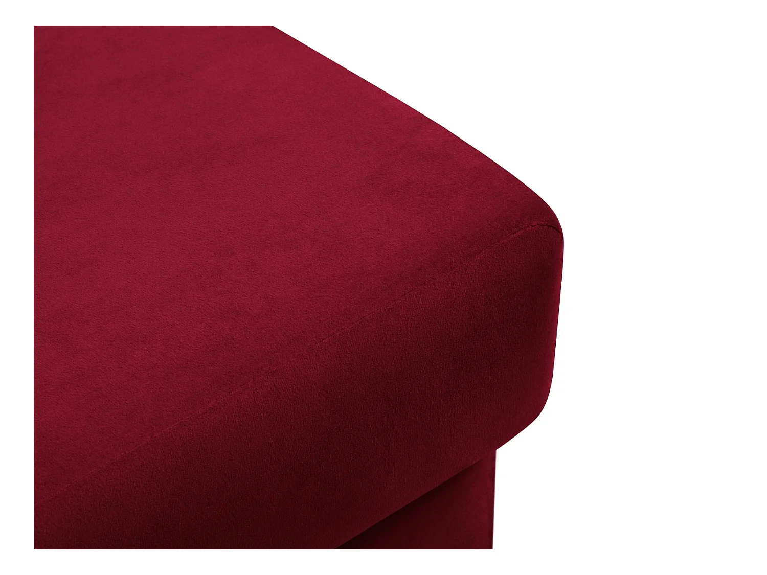 Cosmopolitan Design - Puf, "Kyoto" welur, czerwony - 70x70x45cm