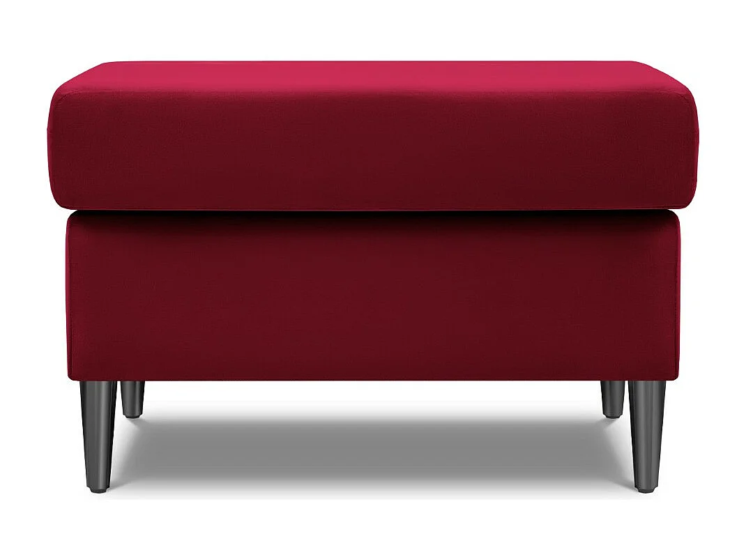 Cosmopolitan Design - Pufe "Kyoto" em veludo vermelho - 70x70x45cm