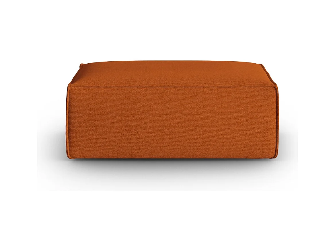 Cosmopolitan Design - Pouf "Mackay" en velours structuré terracotta - 100x69x40cm