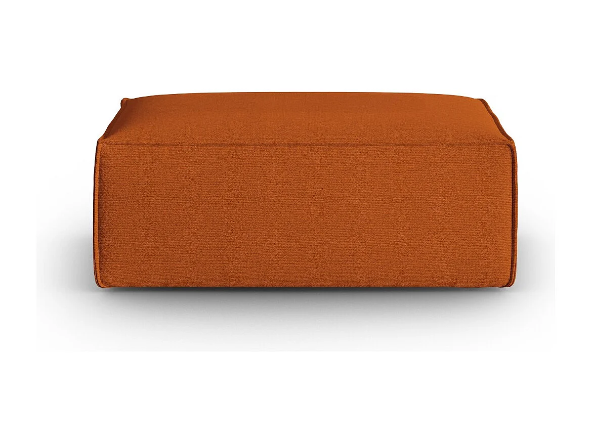 Cosmopolitan Design - Pufe "Mackay" em veludo estruturado terracota - 100x69x40cm