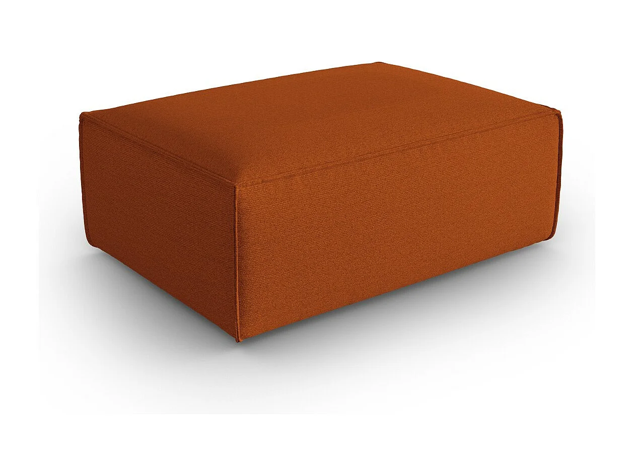 Cosmopolitan Design - Pufe "Mackay" em veludo estruturado terracota - 100x69x40cm
