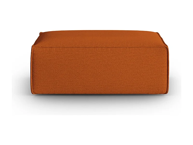 Cosmopolitan Design - Poef "Mackay" Gestructureerd fluweel, Terracotta - 100x69x40cm
