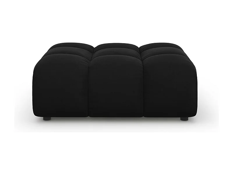 Cosmopolitan Design - Pouf "Sky" aus Samt schwarz - 102x80x43cm