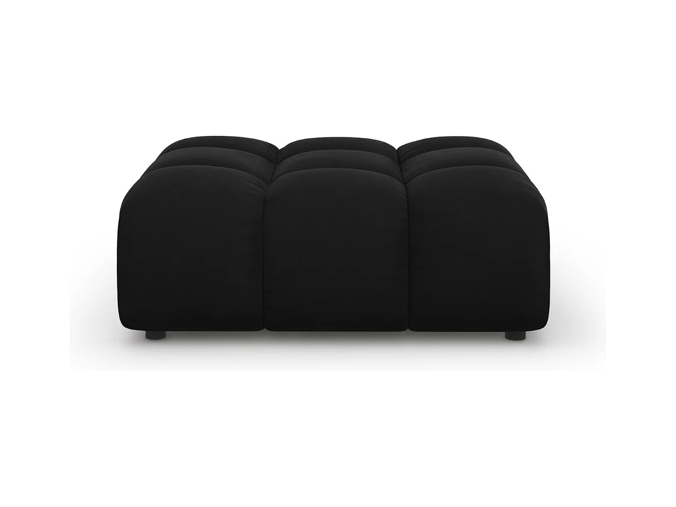 Cosmopolitan Design - Pouf "Sky" en velours noir - 102x80x43cm