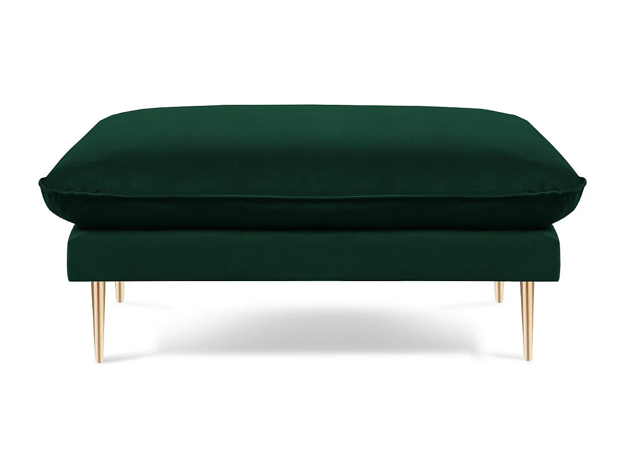 Cosmopolitan Design - Pouf "Vienna" en velours vert bouteille - 100x80x43cm
