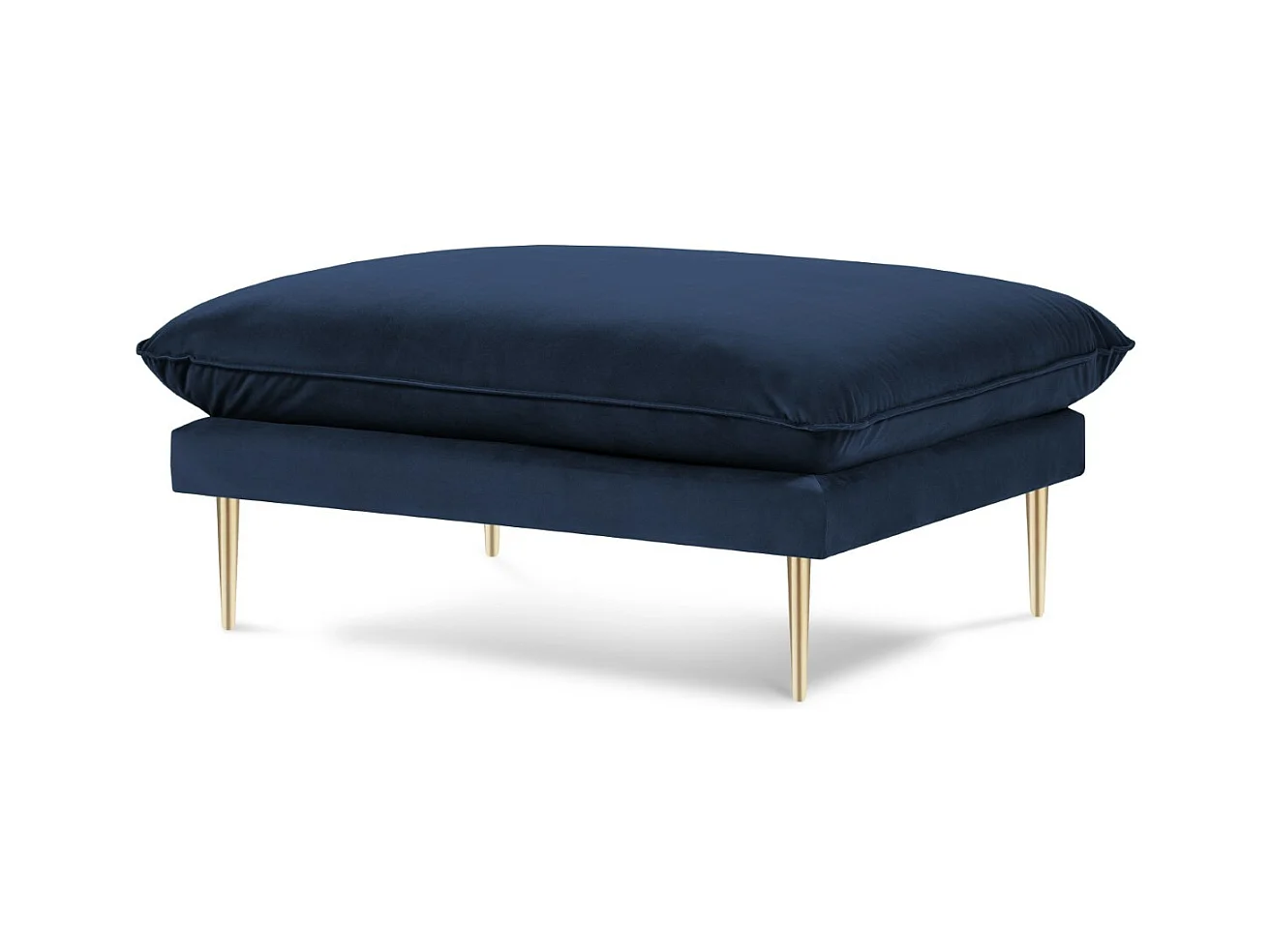 Cosmopolitan Design - Pouf "Vienna" en velours bleu roi - 100x80x43cm