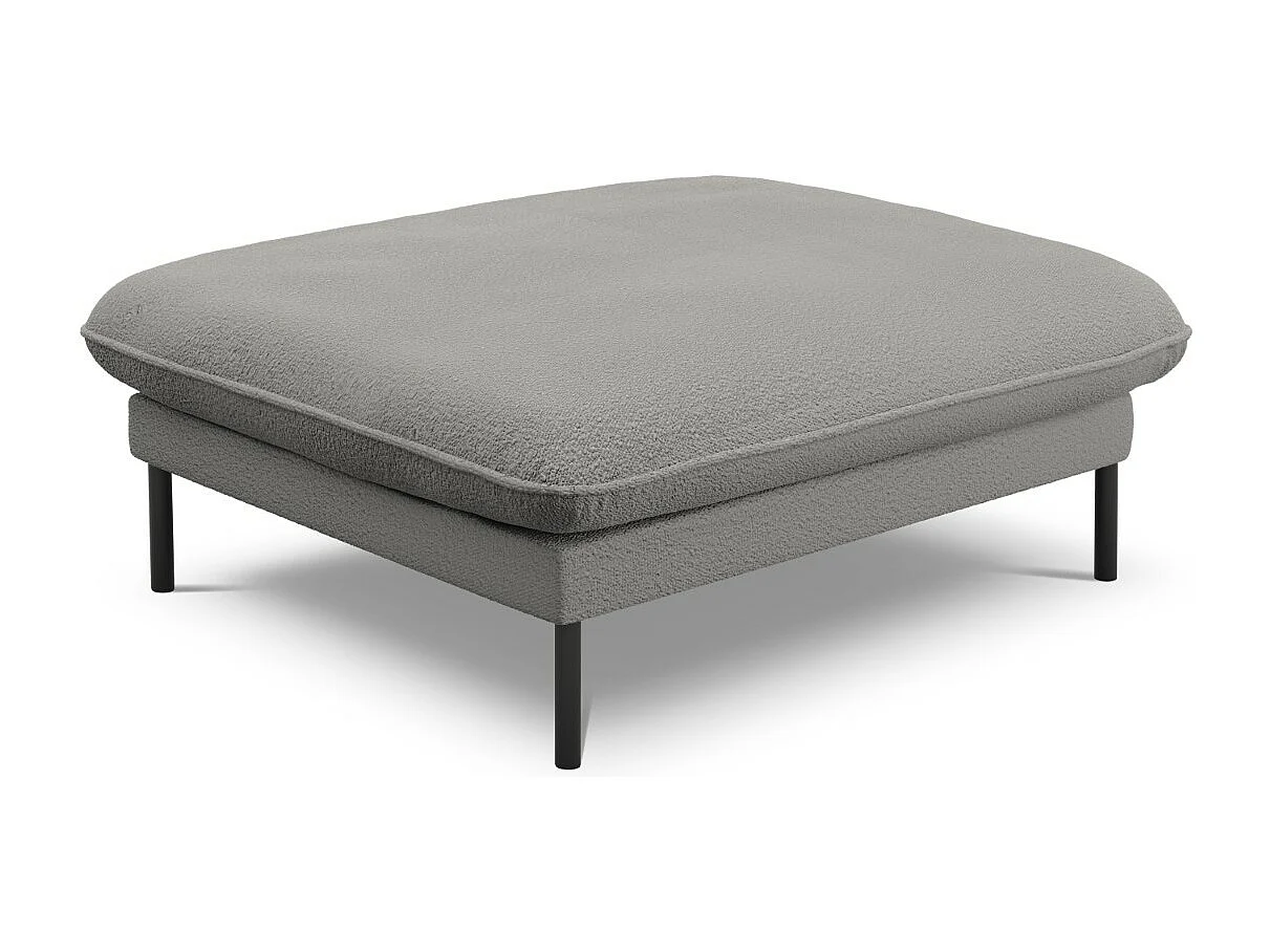 Cosmopolitan Design - Puf, "Vienna" boucle, szary - 100x80x43cm