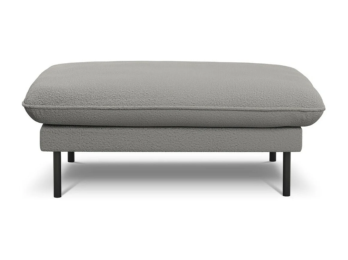 Cosmopolitan Design - Puf, "Vienna" boucle, szary - 100x80x43cm