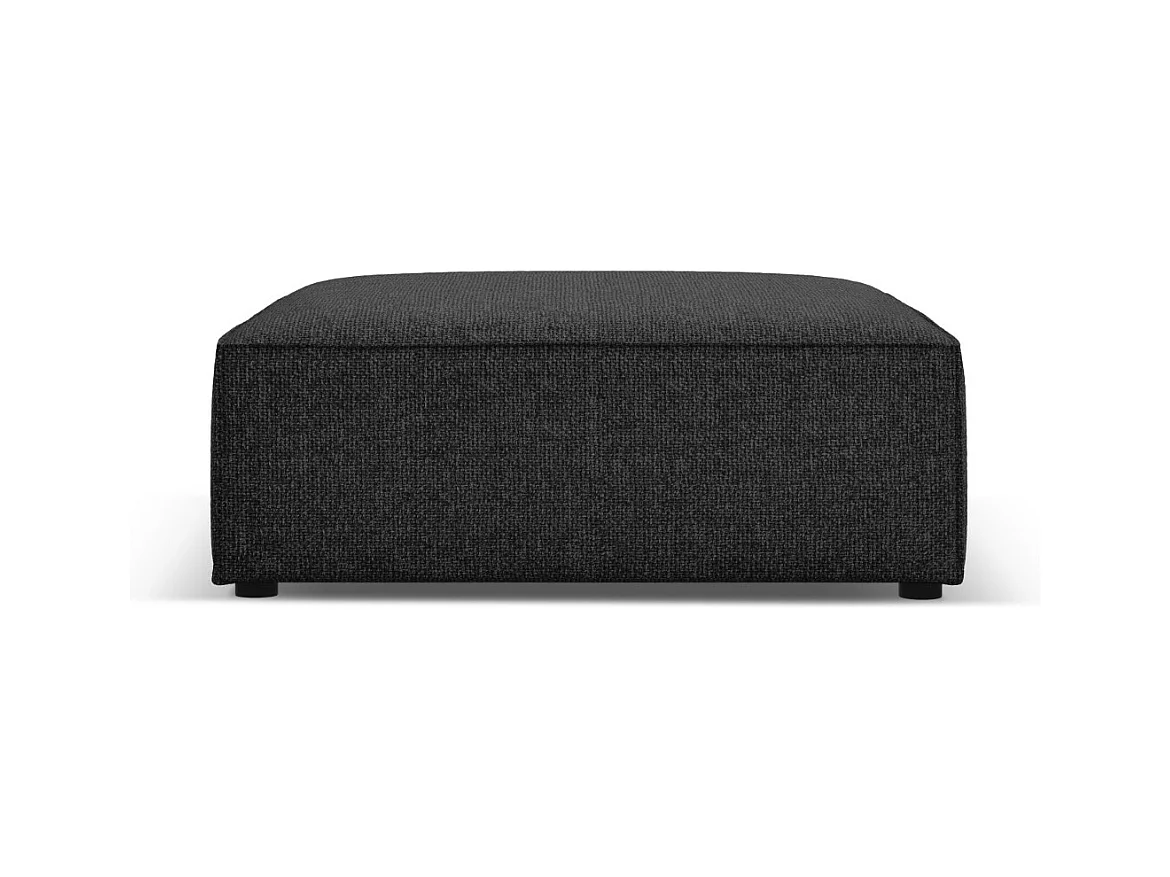 Cosmopolitan Design - Poef "Arendal" Chenille, Zwart - 102x80x40cm