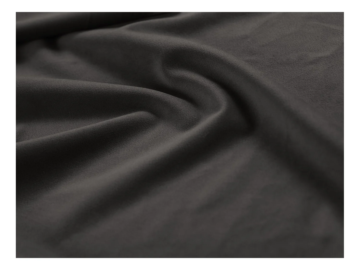 Cosmopolitan Design - Poef "Bali" Flueel, Donkergrijs - 60x60x41cm