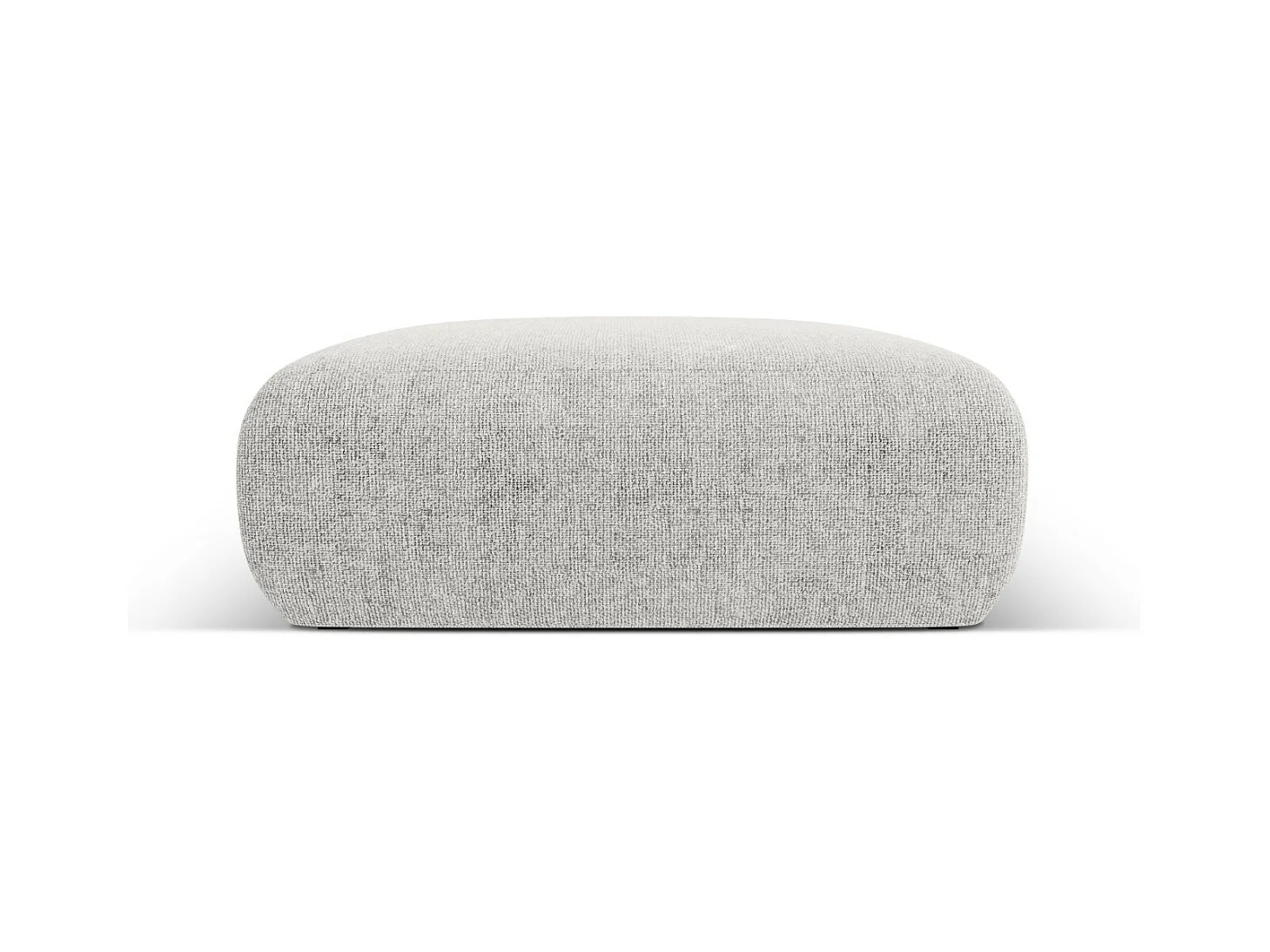 Cosmopolitan Design - Pouf "Nolio" 2 places en chenille gris clair - 100x100x36cm