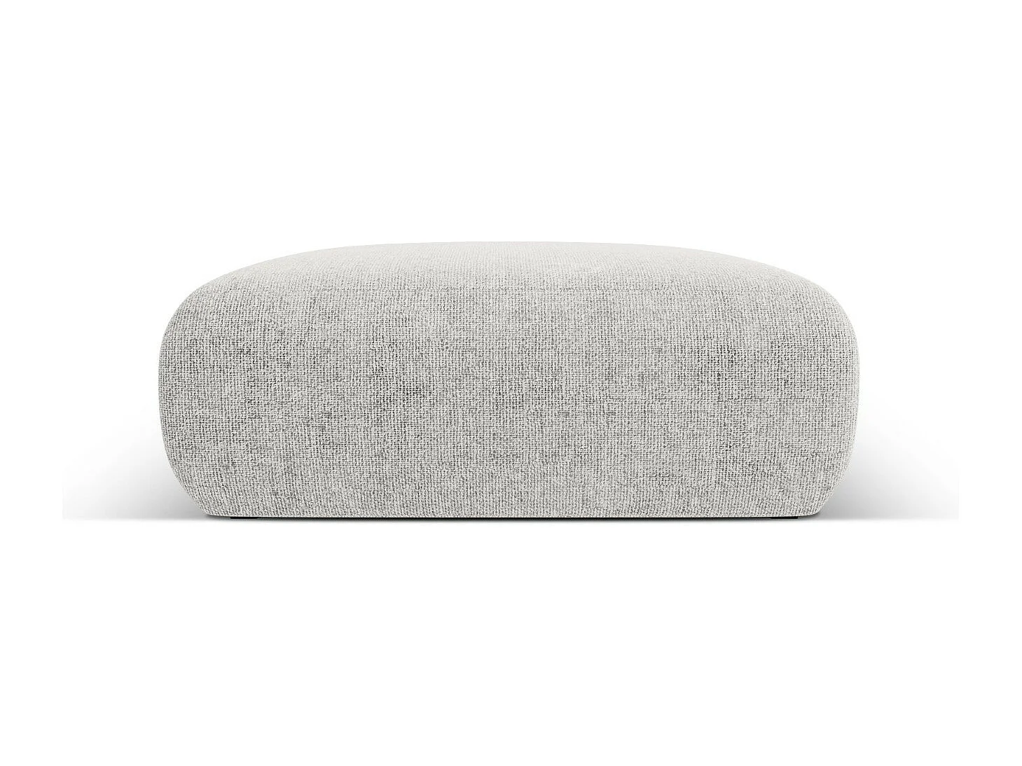 Cosmopolitan Design - Pouf "Nolio" 2 places en chenille gris clair - 100x100x36cm