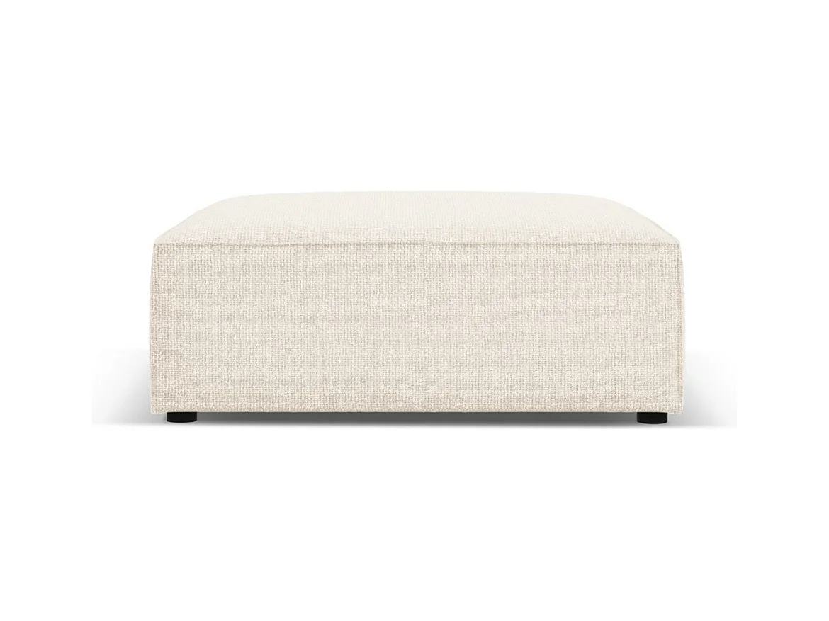 Cosmopolitan Design - Poef "Arendal" Chenille, Lichtbeige - 102x80x40cm