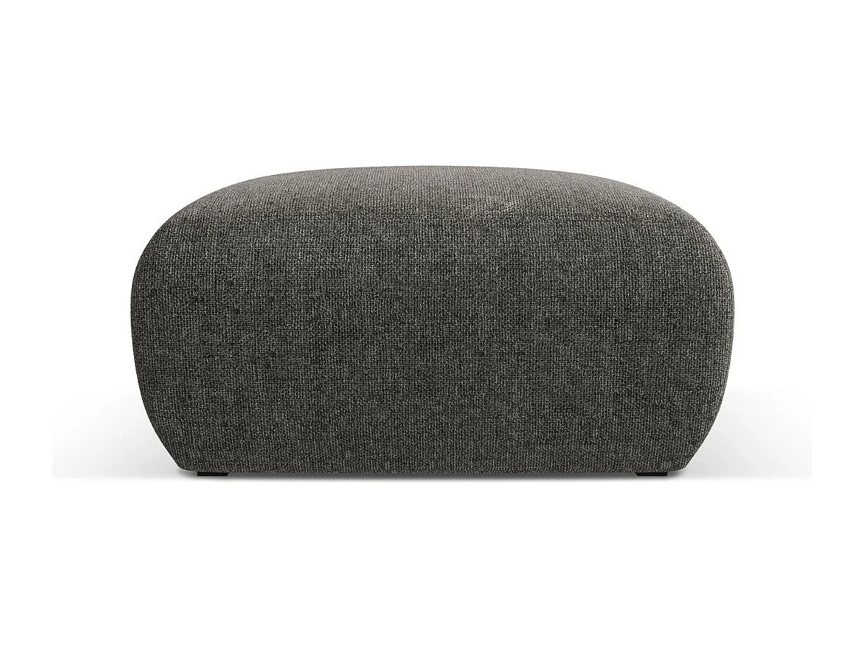 Cosmopolitan Design - Poef "Nolio" Chenille, Grijs - 75x75x36cm