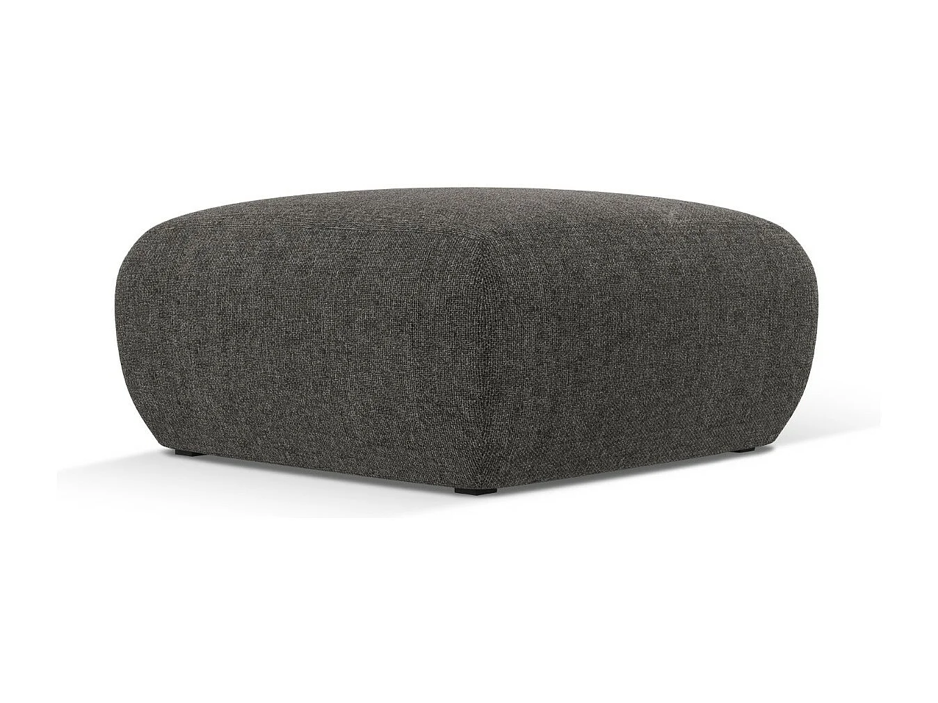 Cosmopolitan Design - Poef "Nolio" Chenille, Grijs - 75x75x36cm